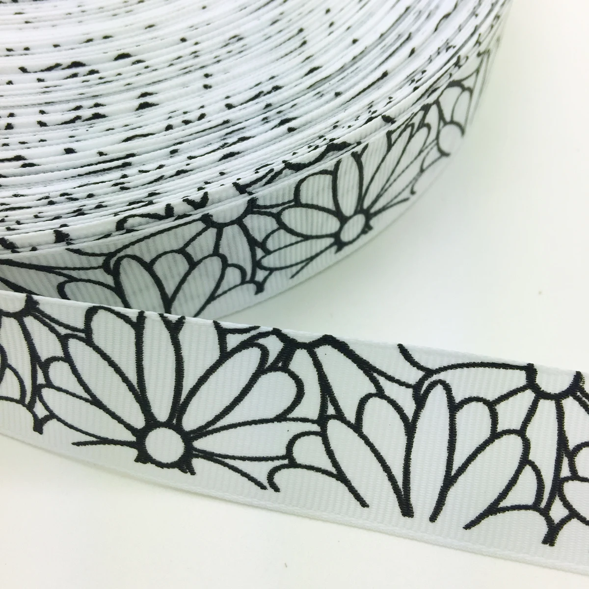 NEW DIY 5 Yards 1'' 25mm Solid Color Printed Grosgrain Ribbon Hair Bow Sewing | Дом и сад