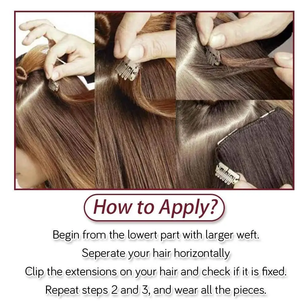 VeSunny Double Weft Clip in Hair Extensions Human 7pcs 120gr on Balayage Ombre Brown mix Blonde #2/6/18 | Шиньоны и парики