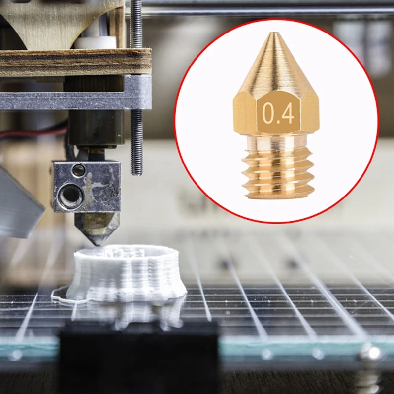 

3D Printer Parts 0.2/0.3/0.4/0.5/0.6/0.8/1.0MM MK8 Extruder Nozzle with Silicone Sock for Creality CR-10 Ender 3