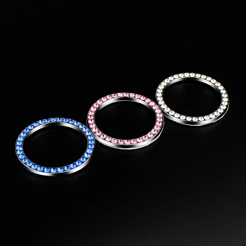 Декоративная наклейка кольца Пусковая кнопка включения автомобиля Декоративные