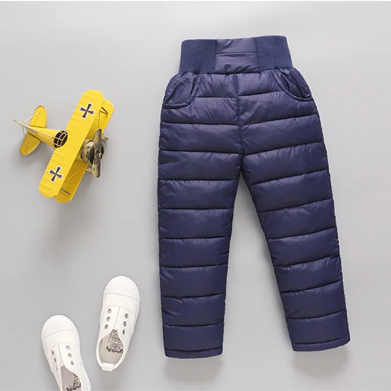 Детские зимние штаны толстые теплые с хлопковой подкладкой водонепроницаемые