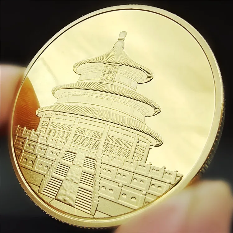 Очень красивая памятная монета семи чудес мира китайская Великая стена Золотая