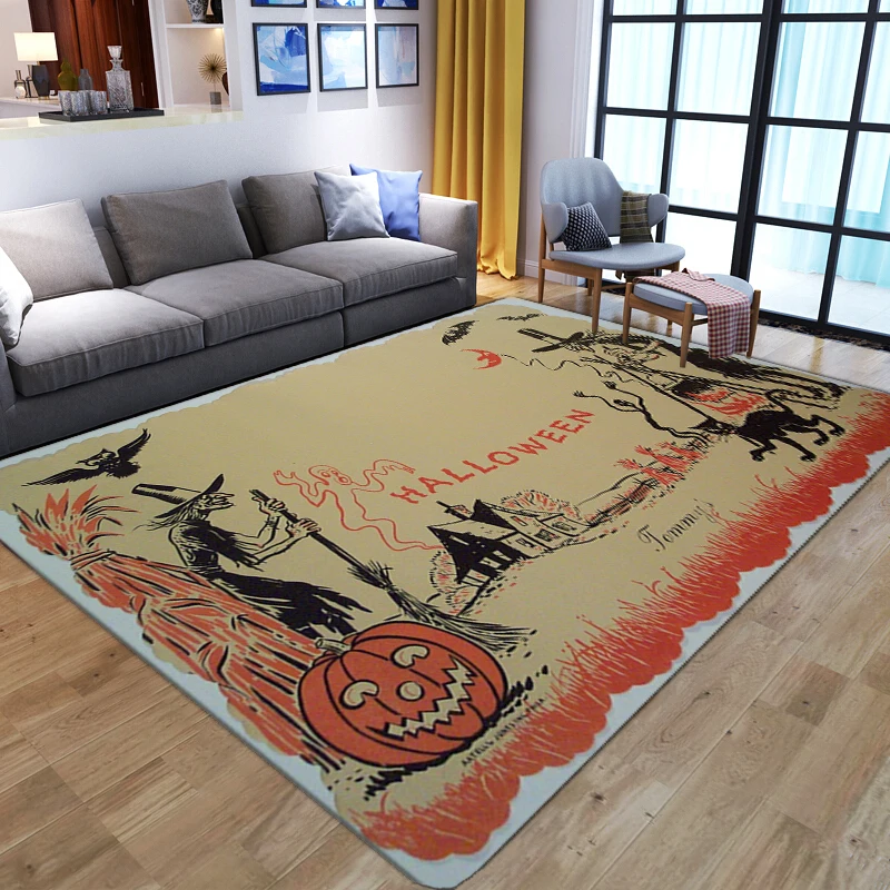 3D Напечатанные ковры Мягкий фланель пены памяти большой пол дверной коврик Детский игровой ползать область ковровые покрытия Хэллоуин вечеринка Детская комната домашний декор.