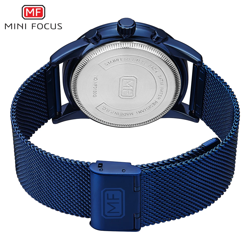 Часы наручные MINIFOCUS мужские с хронографом брендовые Роскошные спортивные из
