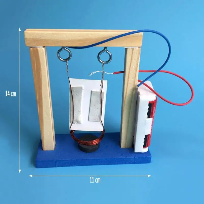 

Kids DIY Electrical Swing Handmade Invention Experiment Wood Electromagnetic Science Swing Set Children Educational Toy
