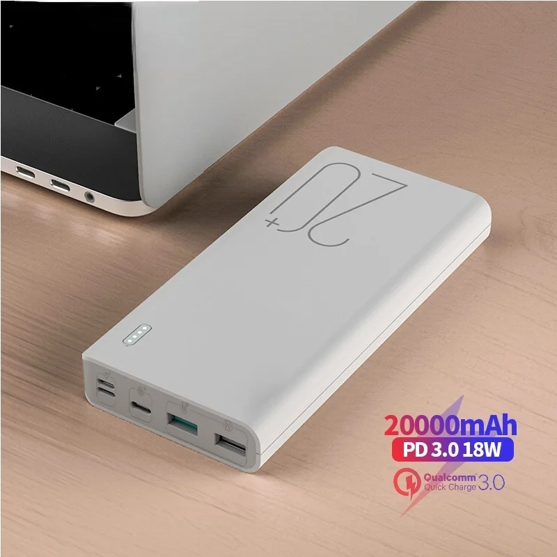 

Sense 6+ Power Bank 20000mAh PD3.0 Quick Charge 20000 mAh Powerbank External Battery Charge For iPhone Xiaomi Mi Huawei