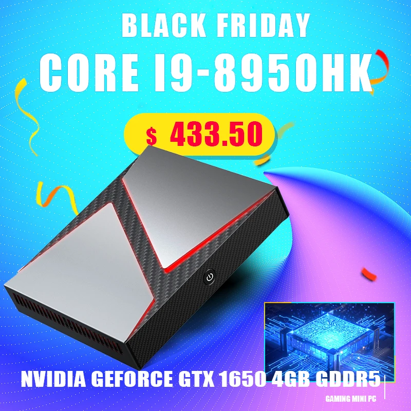 Topton Оригинальный игровой ПК Intel Core i9 8950HK 6 ядер 12 ниток 4 8 ГГц 16 Гб ОЗУ 512 ГБ SSD Windows 10