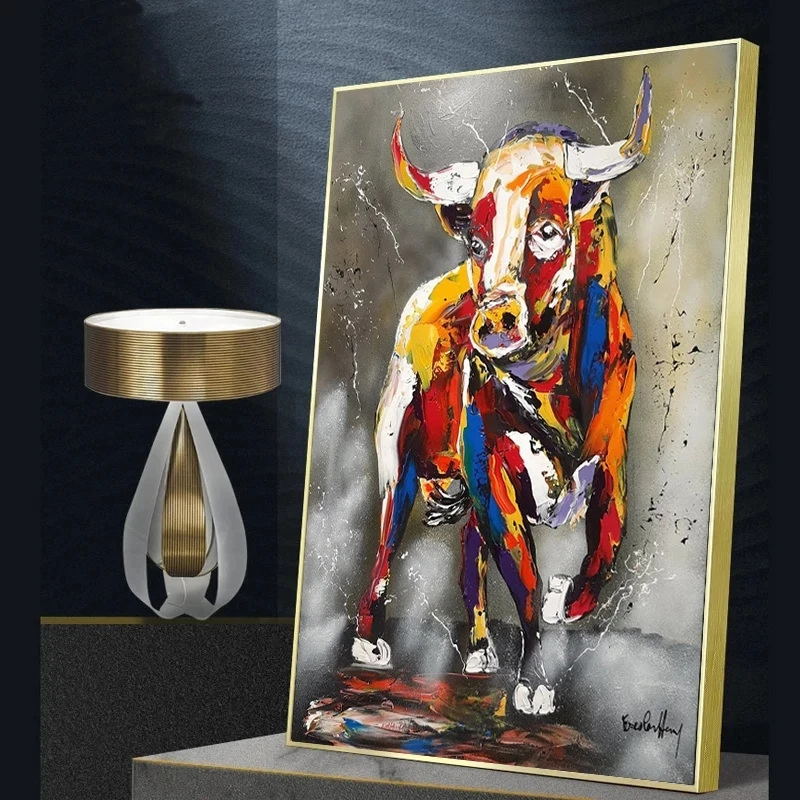 

Animal Graffiti Art Bull Bullfighting Canvas Painting Posters and Prints Living Room Home Decoration Painting Wall Art
