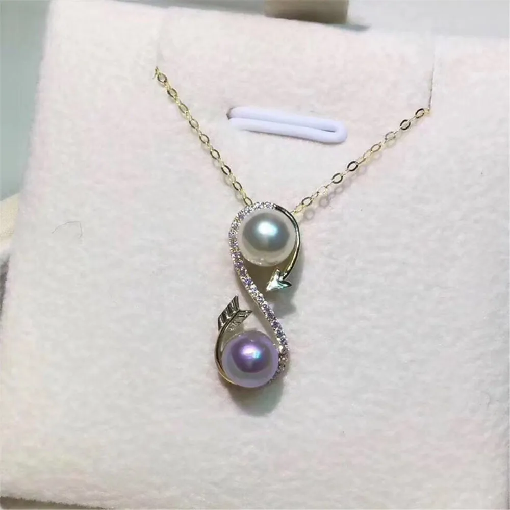 

DIY аксессуары жемчужные S925 стерлингового серебра тональный крем, четки основа Подвески Пустой Поддержка для женщин ювелирные изделия делая...