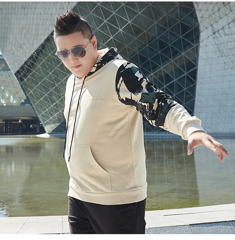 Мужские толстовки белого цвета мужские с капюшоном размера плюс длинным рукавом