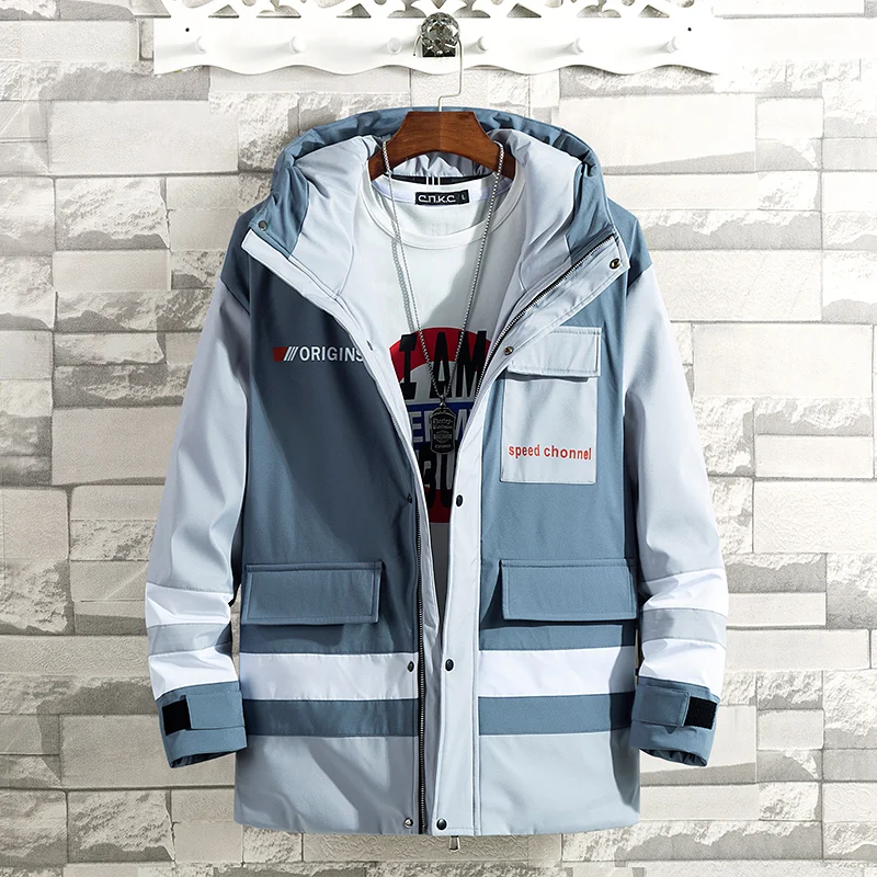 JUNGLE ZONE New Winter Warm Fashion Casual Coat Men Jacket Warm Windproof Hood Men Parkas High Quality Coat 8335