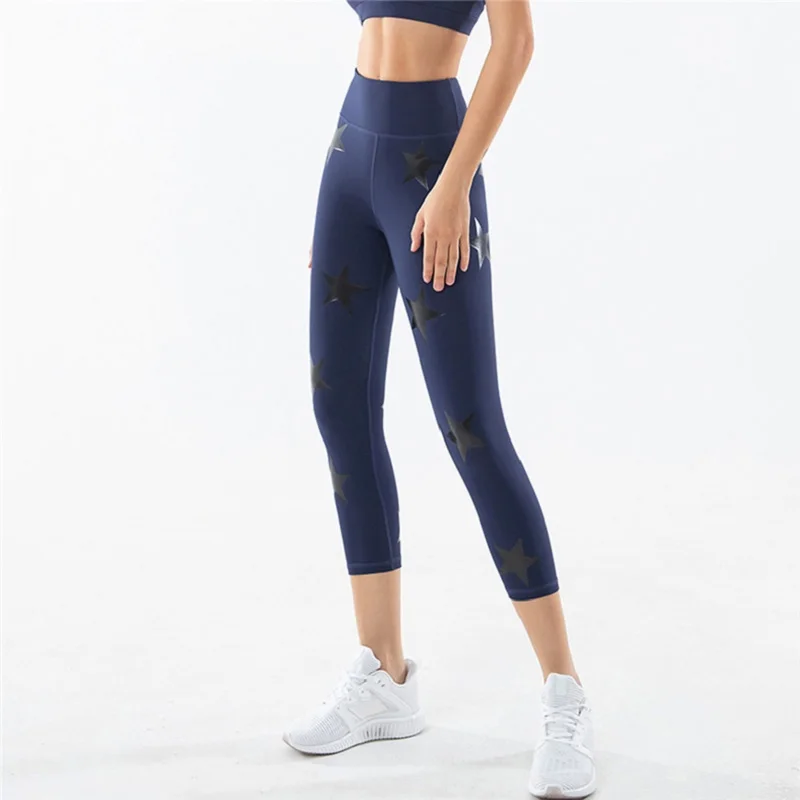 Леггинсы с высокой талией спортивные женские штаны для фитнеса занятий йогой