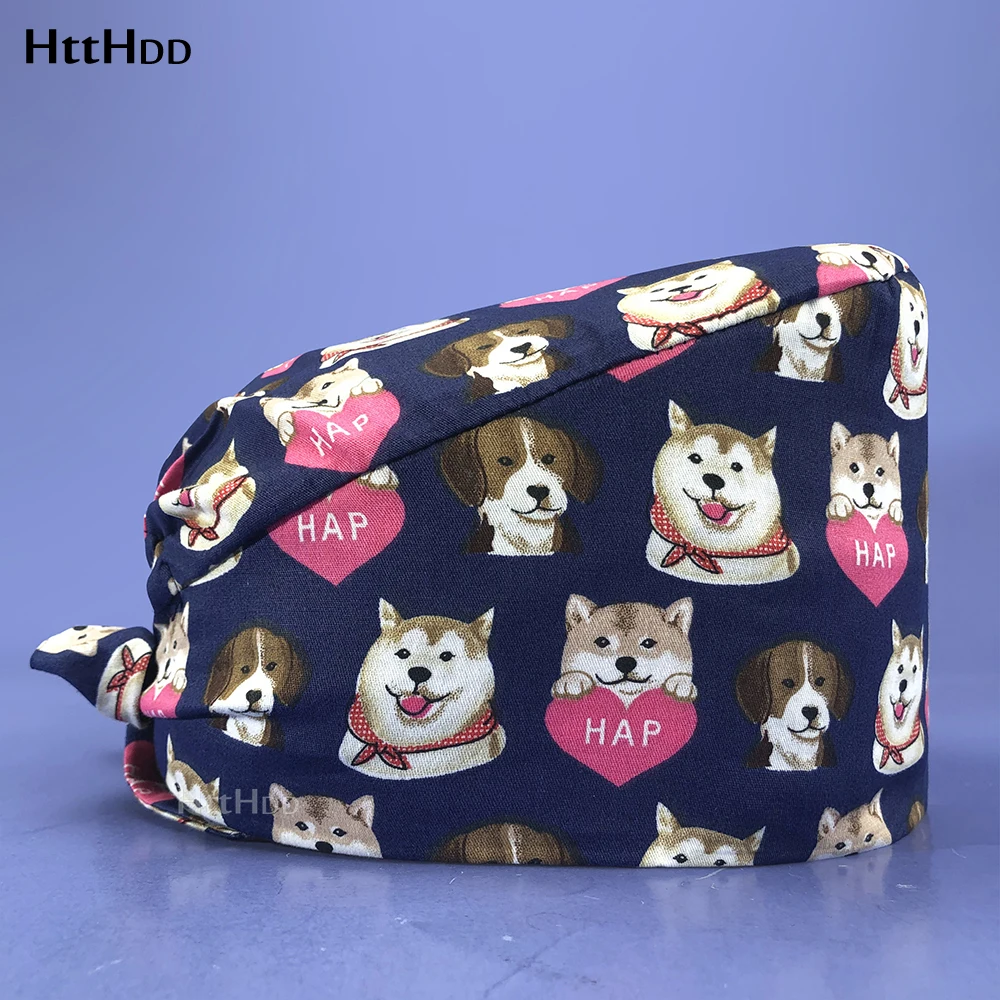 

Эластичные медицинские шапки унисекс с принтом, шапки для ухода за домашними животными, клиника, впитывающие пот, медицинский уход, аксессу...