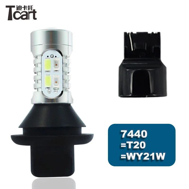 7740 T20 Tcart авто Led BA15S 1156 PY21W canbus DRL дневные ходовые огни Передние поворотники Светильник Автомобиля Winker лампы WY21W T20 7440 - Цвет: 7740 T20