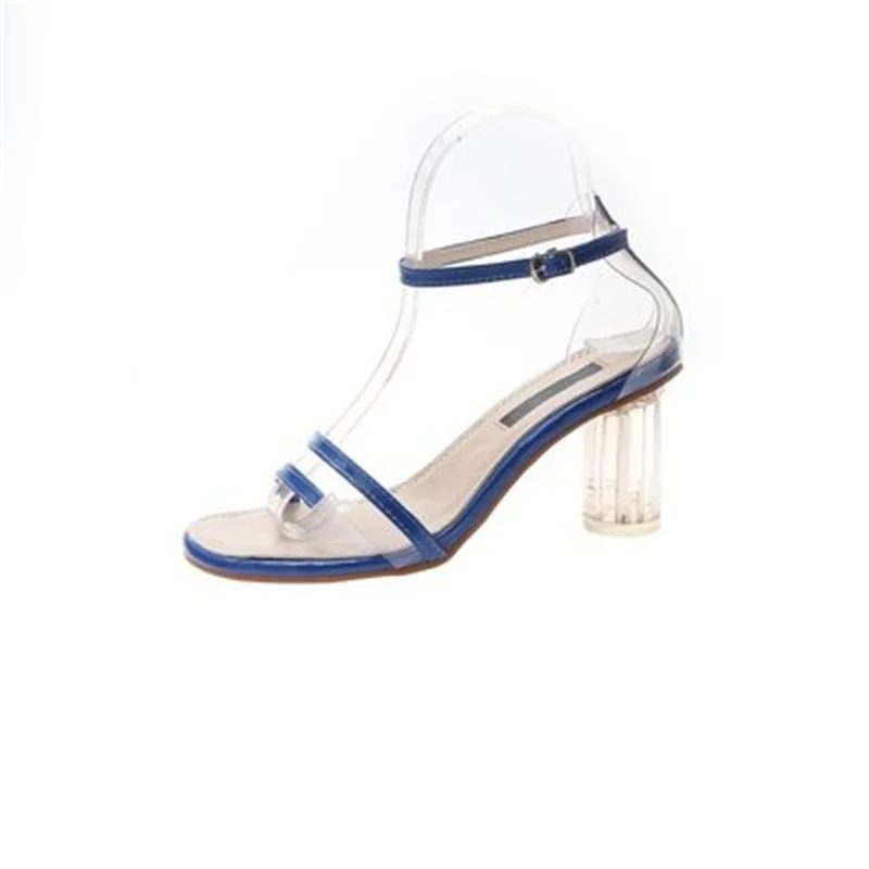 Женские босоножки на среднем каблуке с открытым носком | Обувь