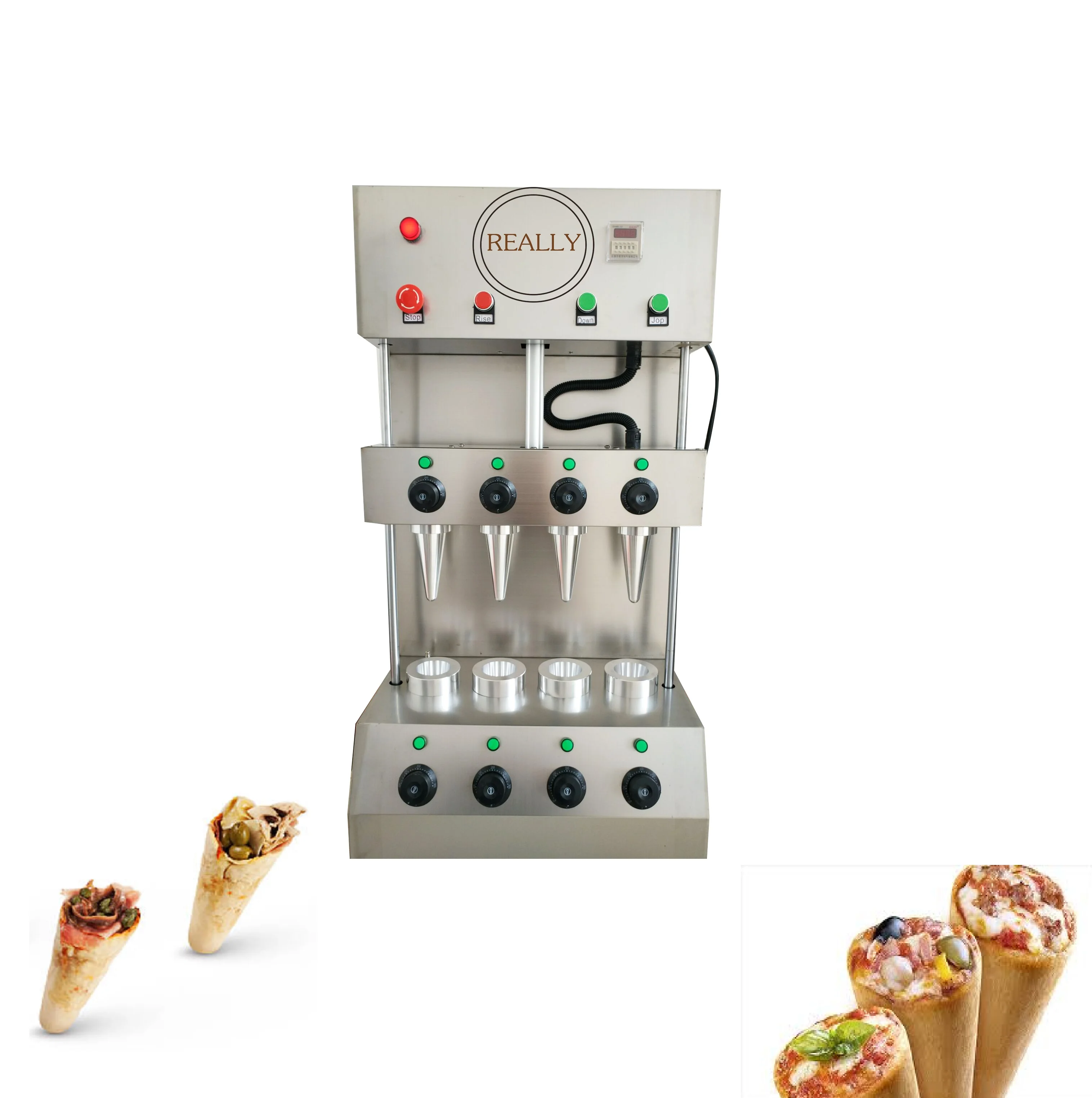 

Automatic Cone Pizza Production Machine Stainless Steel Street Pizza Vending Machine for Sale