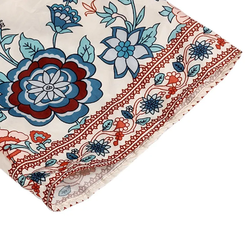 

Women Floral Print Long Sleeve Shirt Peacock Print Loose Boho Blusas Sexy V Neck Tops Spring Autumn Plus Size Shirt