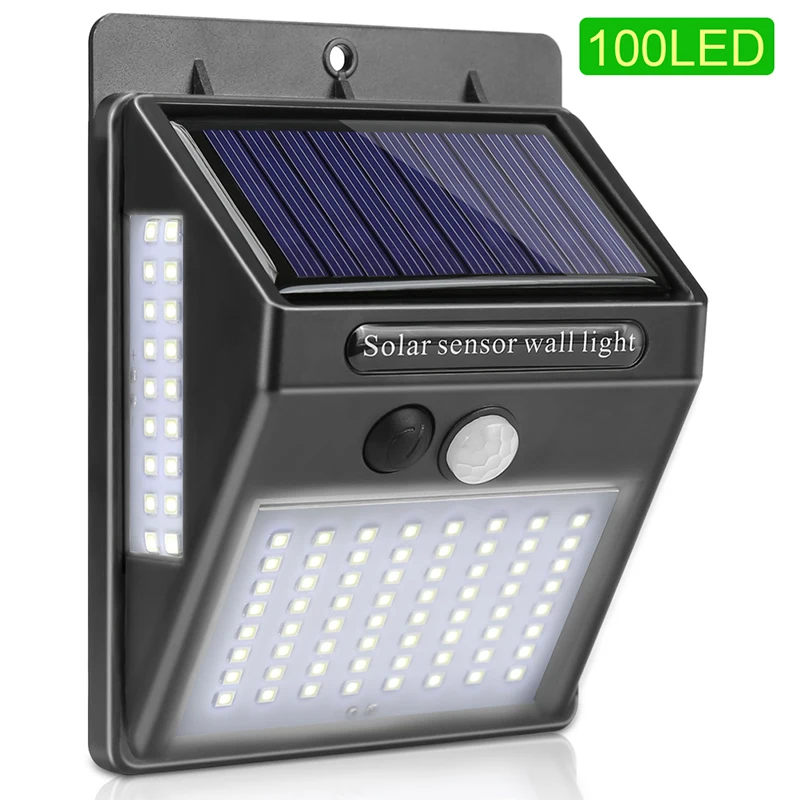 

144 100 LED Solar Light Outdoor Solar Lamp Sunlight Street Light for Garden Decoration PIR Motion Sensor Solar Powered