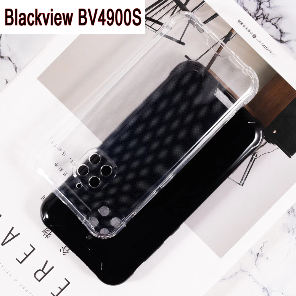 Задняя крышка для Blackview BV4900S, чехол, защитный чехол для телефона, черный прозрачный роскошный мягкий чехол из ТПУ для Blackview BV4900 S, чехол Etui