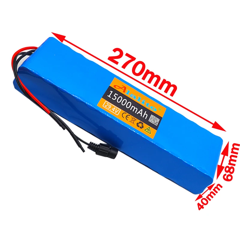 7S4P 29.4v 15Ah electric bicycle motor ebike scooter 24v li ion battery pack 18650 lithium rechargeable batteries 15A. | Электроника