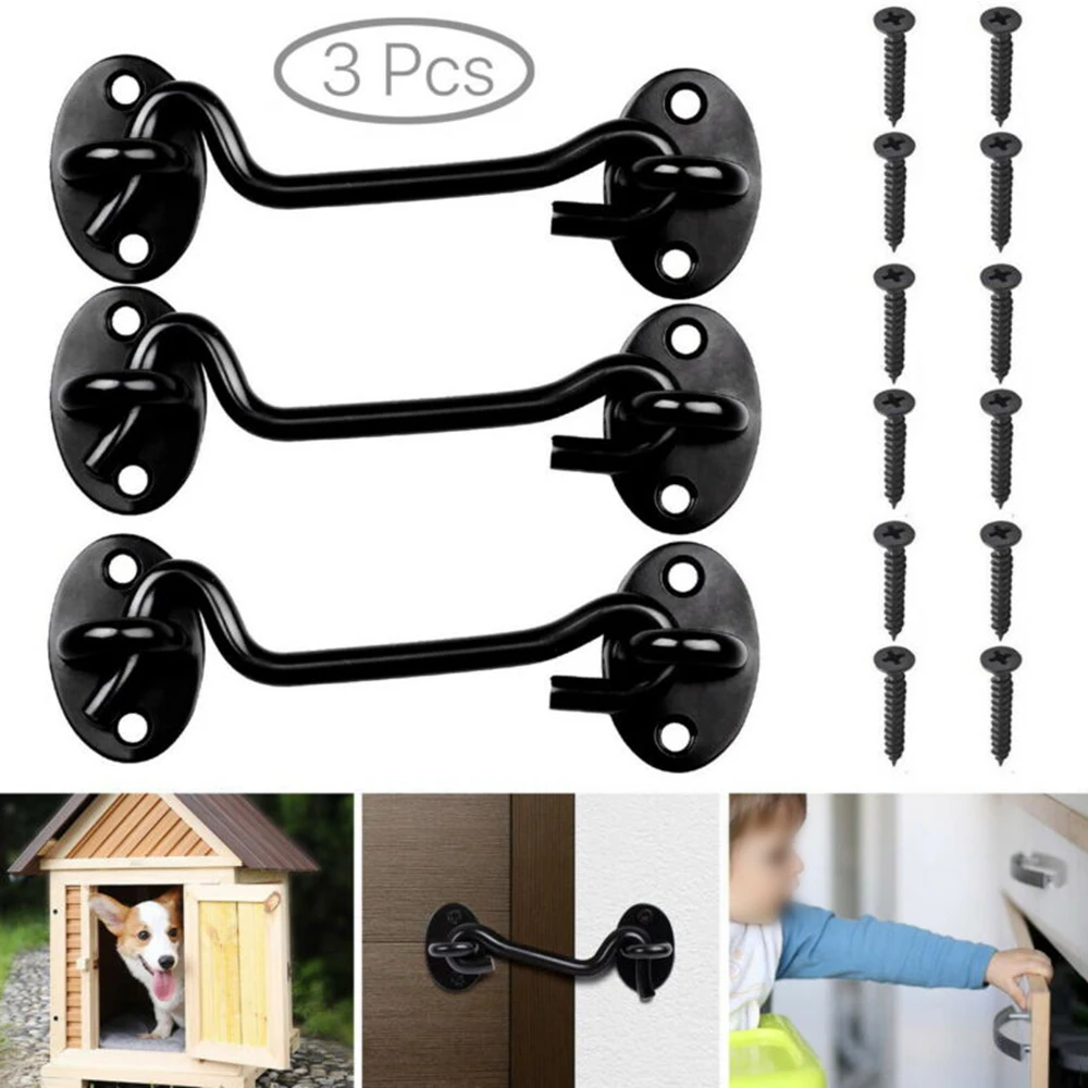 Дверной замок из нержавеющей стали 4 дюйма 3 шт. | Дом и сад