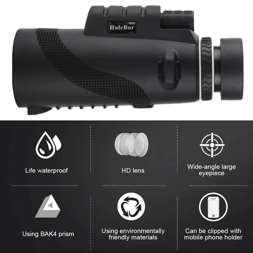 

Mini Monocular Telescope 50x60 High Magnification Waterproof Night Vision Telescope For Outdoor Nature Observations Shooting