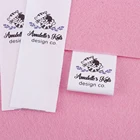 Вязальная этикетка, персонализированный бренд, бирки для одежды, логотип, имя бизнеса, швейный подарок, шерстяная петля, вязание крючком (MD5037)