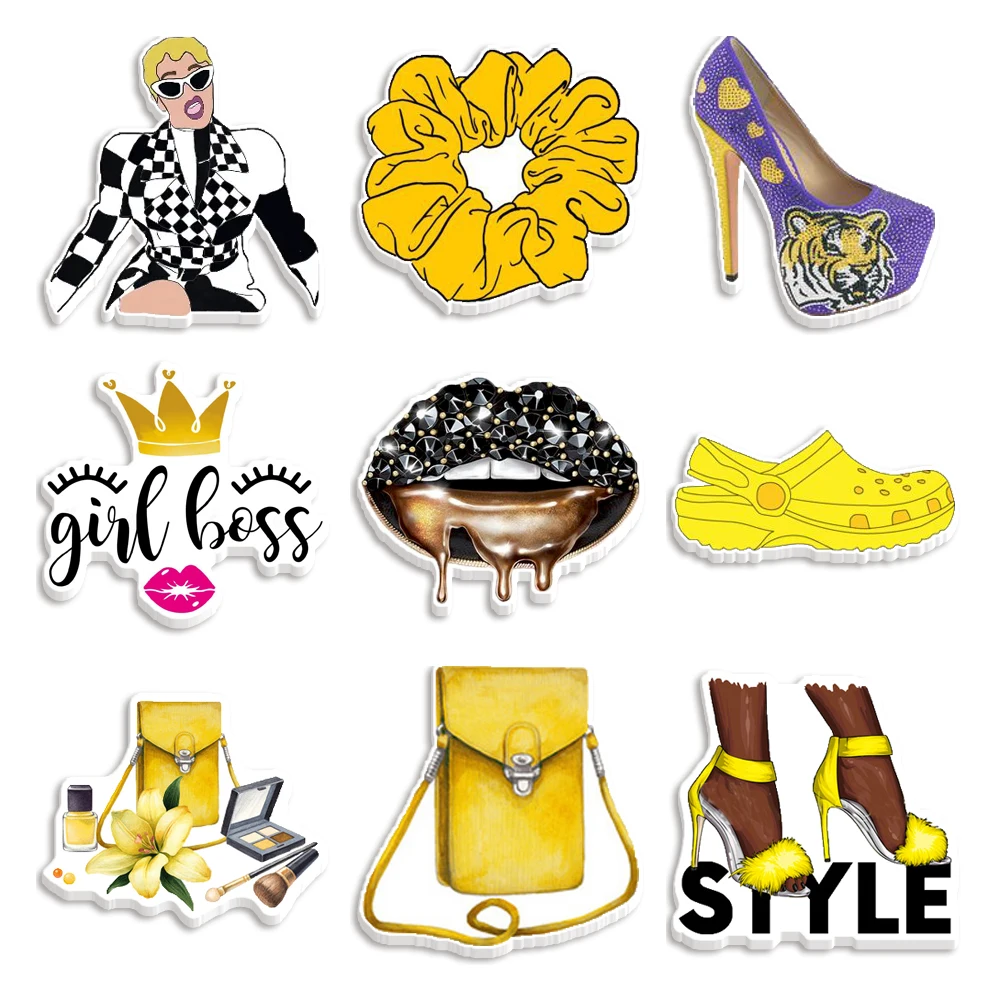 

9pcs/set Planar Resin Designs Crafts Fashion Girl Sunglasses Mixed Resin For Necklace Cake Charms Decoration Jewelry Making