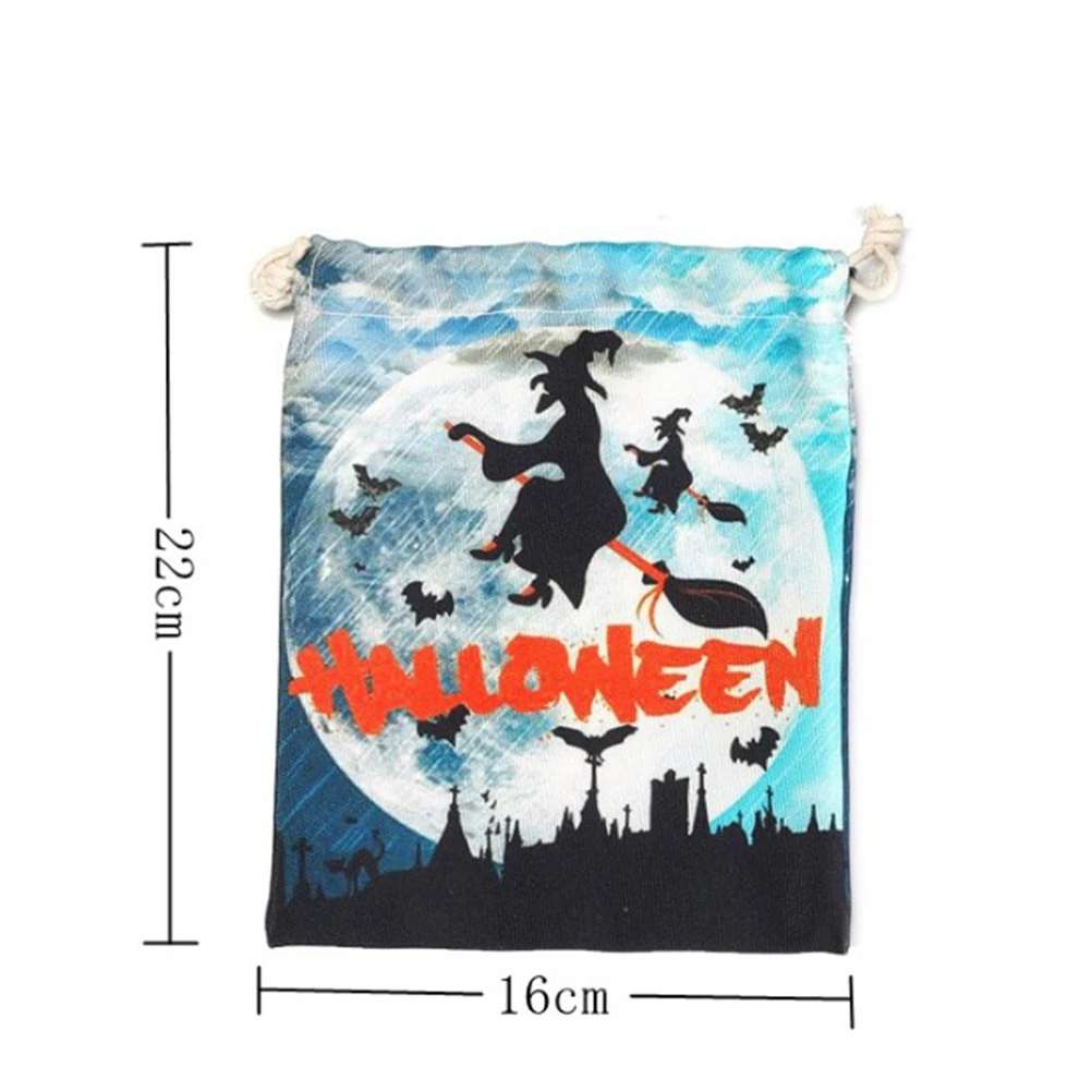 Сумка для конфет на Хэллоуин карманный Подарочный мешок шнурке с рисунком тыквы