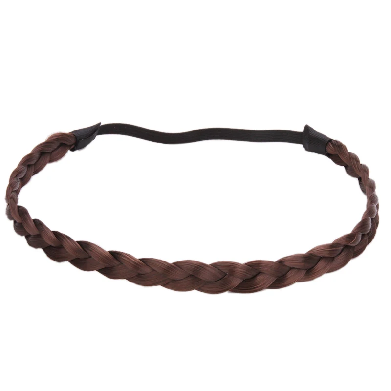 

Womens Bohemia Braided Synthetic Hair Plaited Plait Lady Elastic Headband Hairband 5 Colors