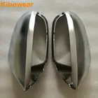 Колпачки Kibowear для боковых крыльев Audi A6, S6, C7, 4G, зеркальные, серебристые, матовые, хромированные, 2013, 2014, 2015, 2016, 2017, 2018, из матового алюминия