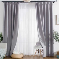 modern linen blackout curtain for living room bedroom solid thick curtain window treatment kitchen drapes finished cloth custom