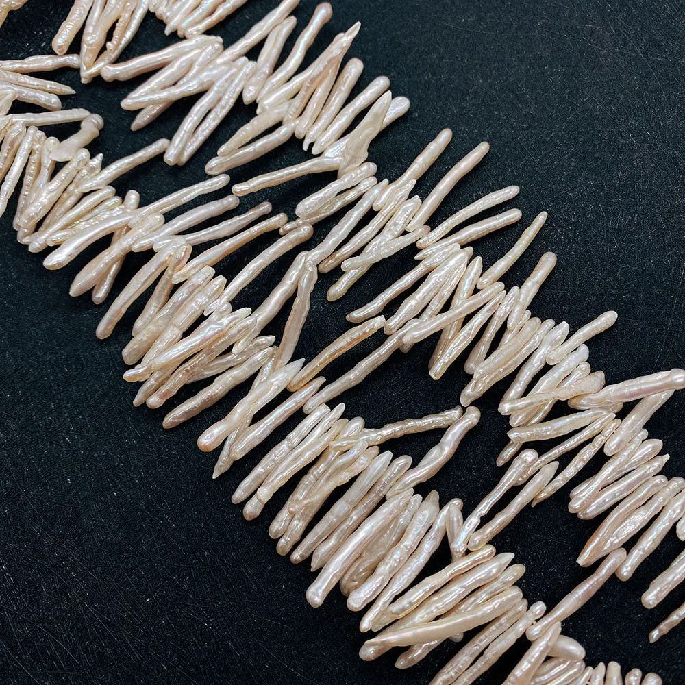 

Irregular Shape Natural Freshwater Pearl Beads 1x35mm DIY Necklace Bracelet Earring Making Jewelry Accessories Charm Beads