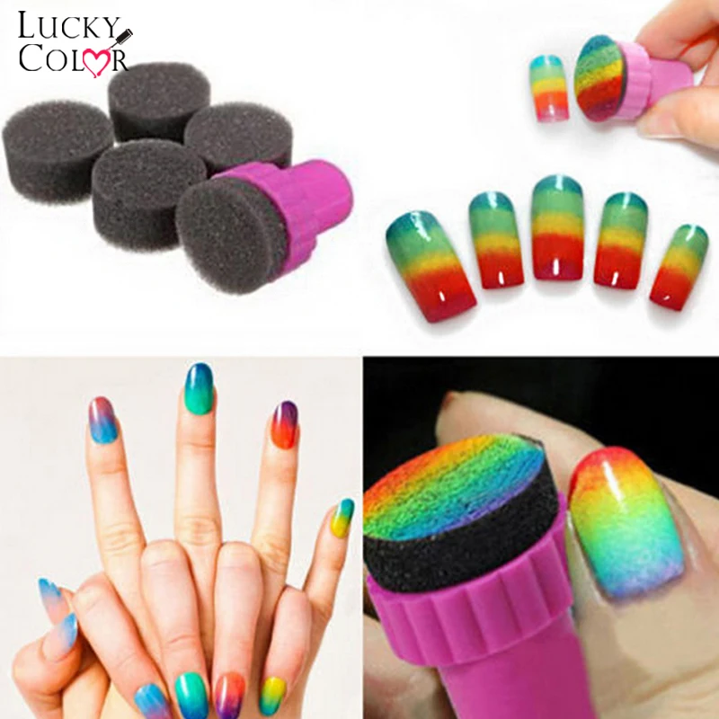 Штамп для ногтей Губка переноса изображений градиентная мягкая живопись штамп