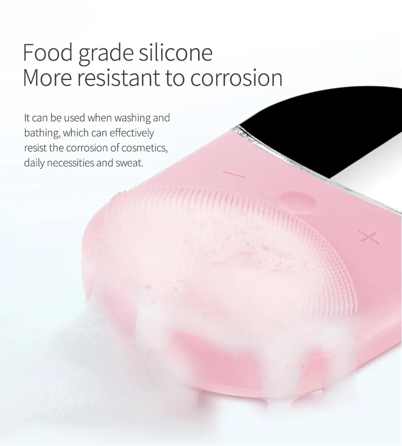 Электрическая щетка для очищения лица силиконовая звуковая вибрация очищение