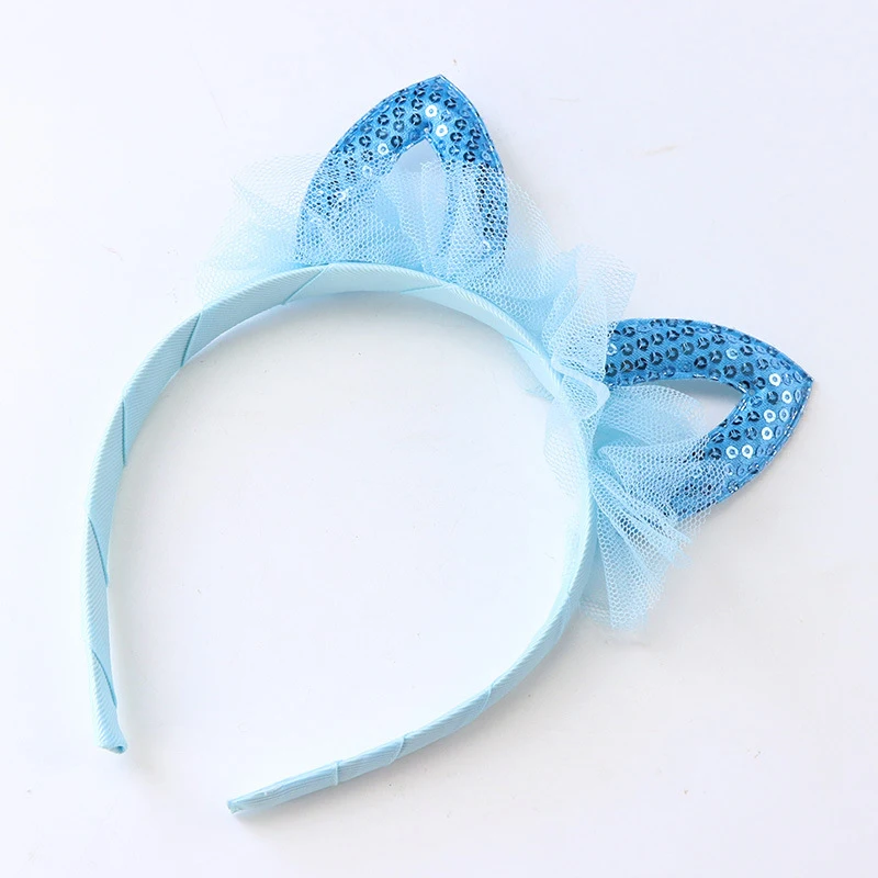 Детские кружевные повязки для волос в форме кошек милая шпилька с ушками девочек
