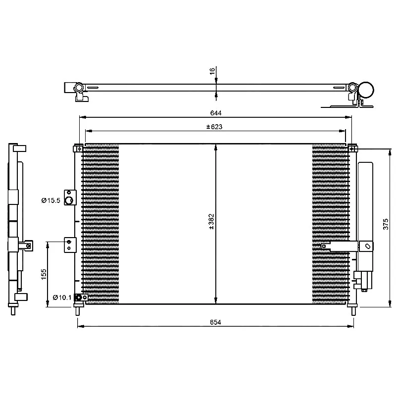 Конденсаторный радиатор кондиционера A/C для HONDA CIVIC ACURA CSX 80110SNAA42 80110SNAA01 80110SNAA4 HO3030140