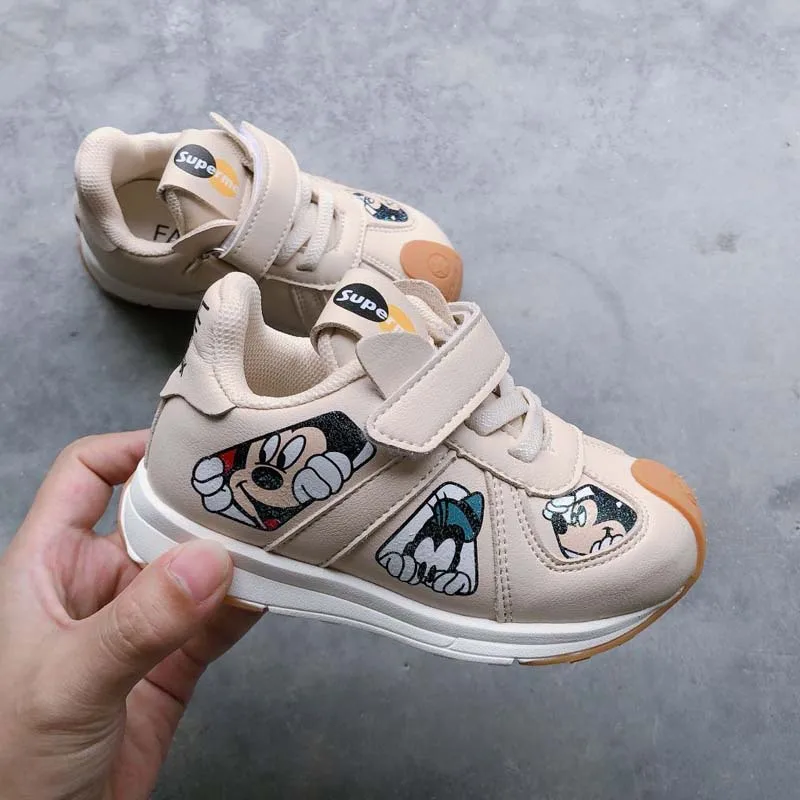 Кроссовки Детские с Микки Маусом Disney Нескользящие удобные повседневная обувь