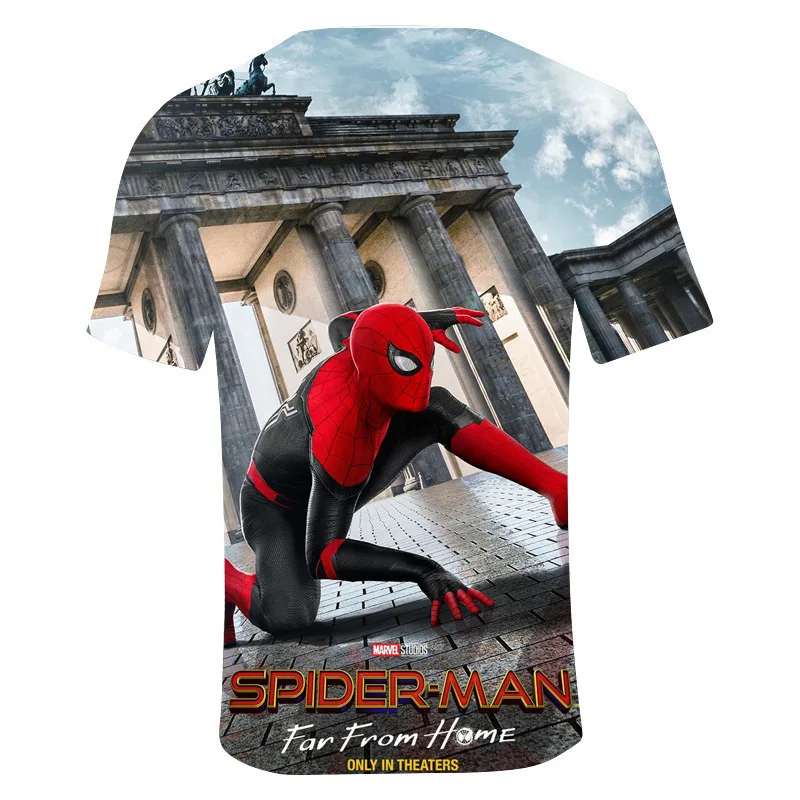 2019 Детская футболка с рисунком Человека-паука для мальчиков супергерой Супермен