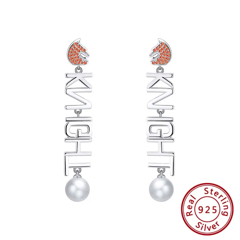 SE140 ORSA JEWELS Подлинная женская шахматы висячие серьги буква стерлингового серебра стиль женщин имитация жемчуга серьги Элегантные ювелирные изделия SE139 - Цвет камня: SE140