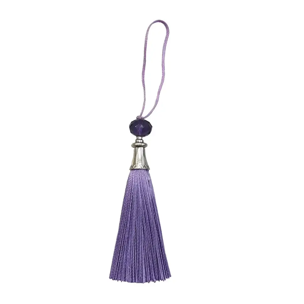 10Pcs/lot Boho Acrylic Beads Red Purple Blue Black Thread Long Tassel Charm Pendants For Keychains Necklace DIY Jewelry Making | Украшения