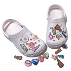 Подвески из ПВХ для обуви, 20-50 шт., пашот, пиво, попкорн, пончики, помада, украшения для обуви на высоком каблуке, подарок для взрослых и детей