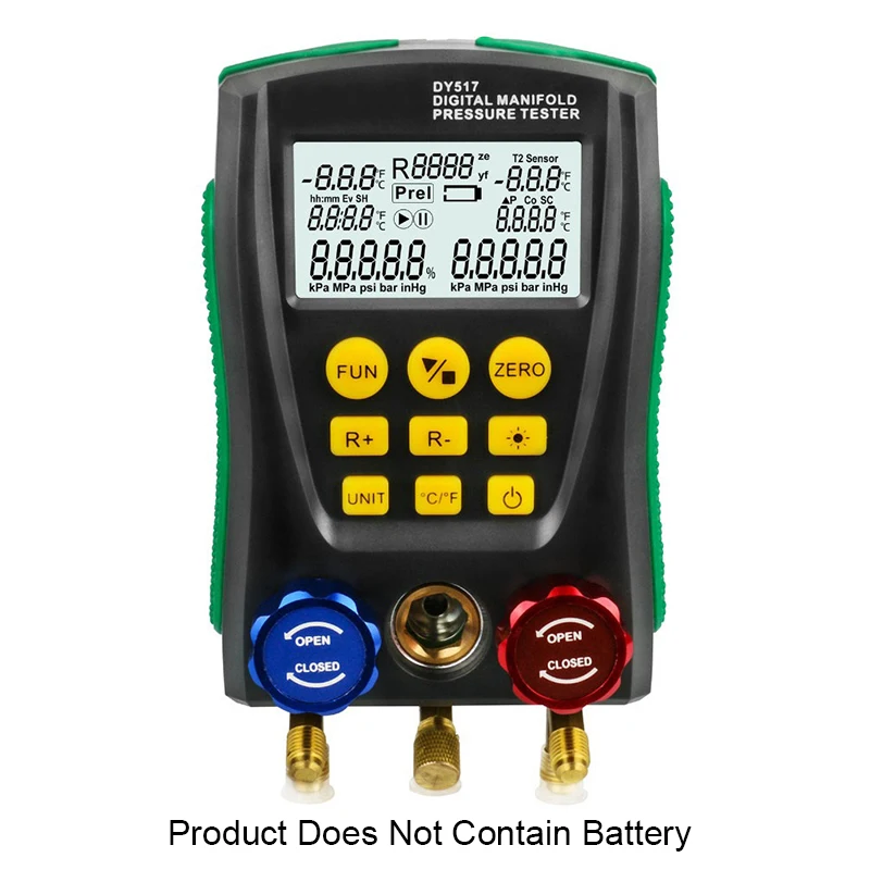 Цифровой манометр DY517 вакуумный измеритель давления для холодильного