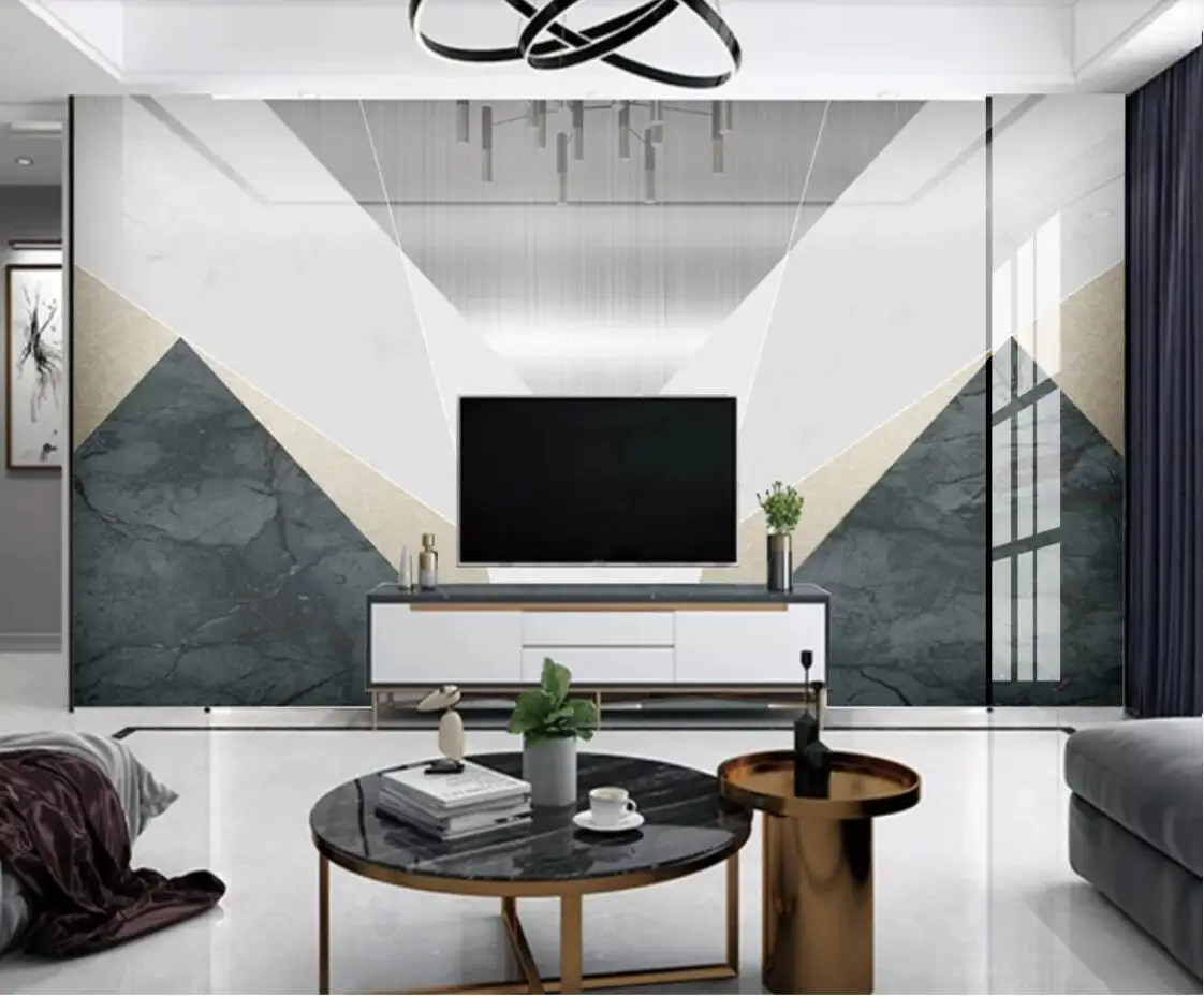 Абстрактная Геометрическая Настенная роспись популярная настенная живопись для