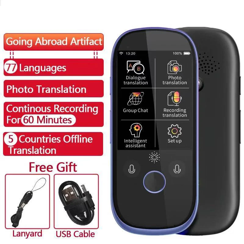 Boeleo K1 Pro AI Smart Voice Photo Translation 77 языков в режиме реального времени Wi Fi 2 4 дюйма TFT 12 МП