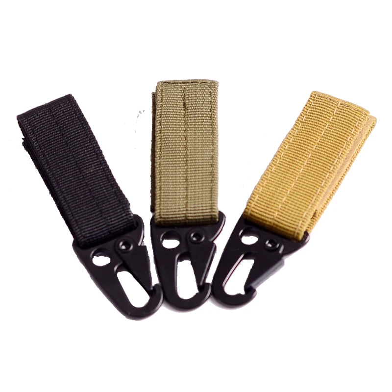 

Tactical Carabiner Backpack Hooks Olecranon Molle Hook Survival Gear Nylon Keychain Clasp Outdoor Hunting Clothing Accessories