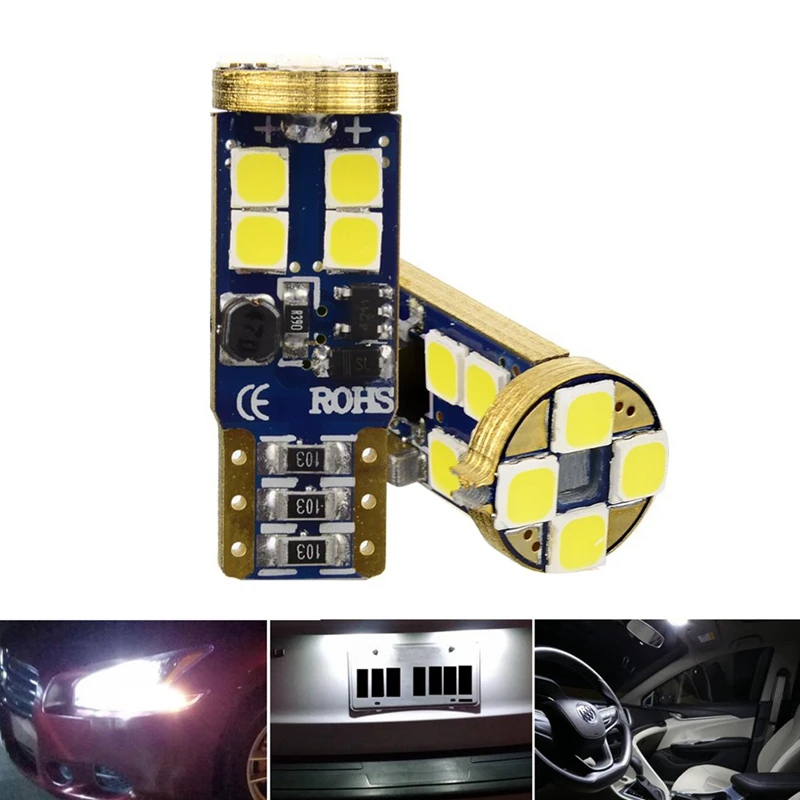 Для T10 168 светодиодный автомобиль лампа 4 вы 194 w5w 12-smd 3030 чип CANbus автомобильный