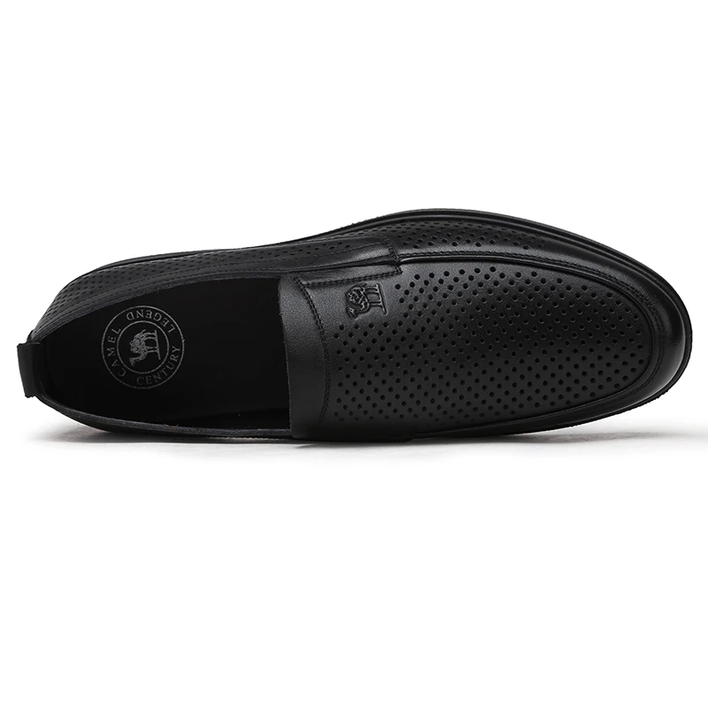 CAMEL/Модные дышащие красивые мужские туфли из натуральной кожи Мягкие деловые на