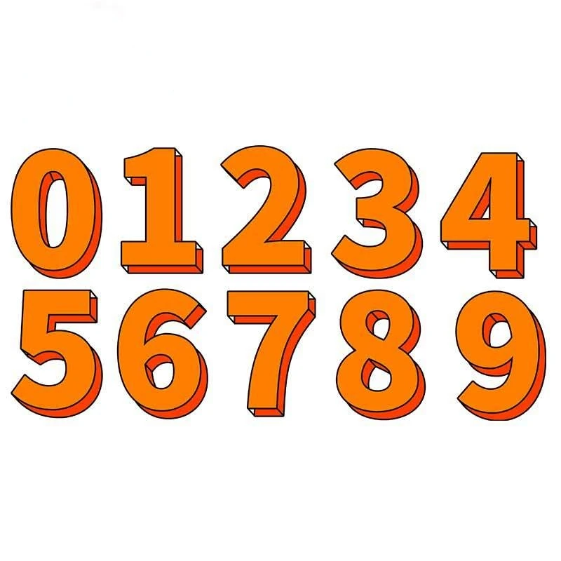 

Personalized Car Stickers for Orange Number 0-9 Graphics Vinyl DIY Decals Wall Door DIY Waterproof Auto Decal Kk13*10cm