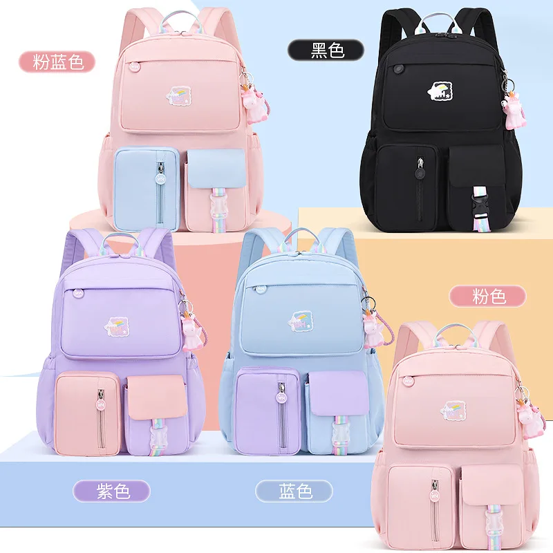 

New pupils schoolbags grades waterproof wholesale Korean version of the burden-reducing spine protection cute children backpack
